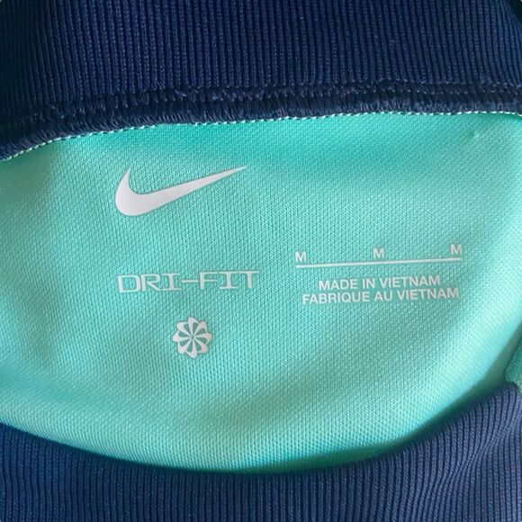 NIKE DRI-FIT Football Soccer T Shirt Vivid Mint Blue Women's Size M Short Sleeve - Picture 6 of 8